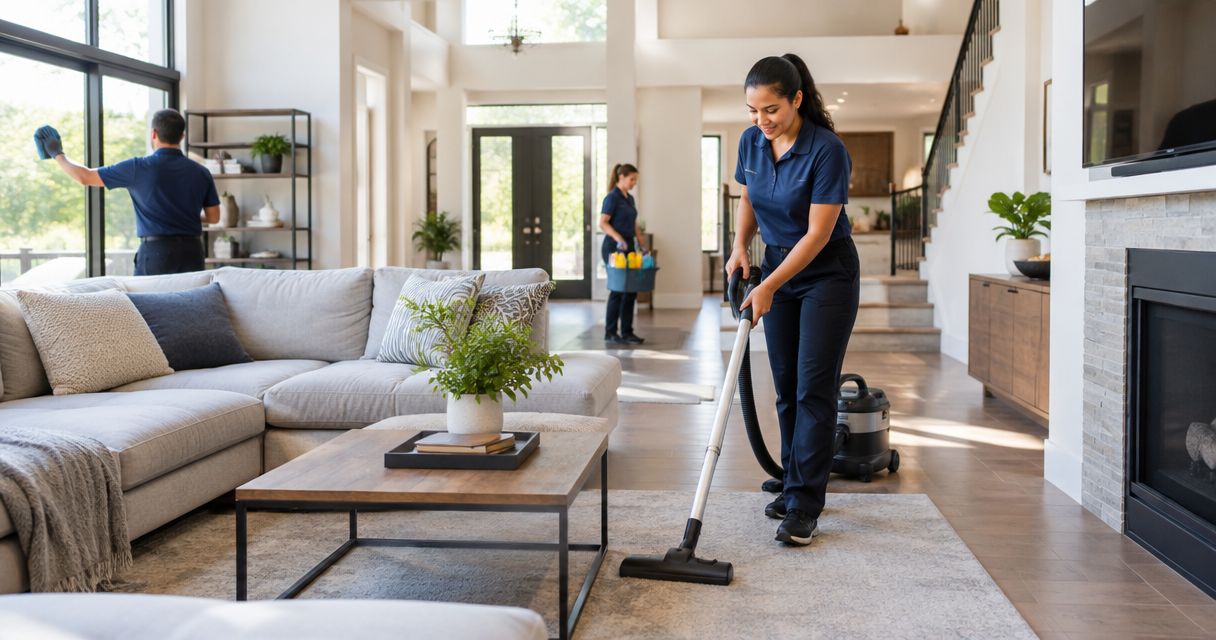 Can house cleaners bring extra help for large homes?