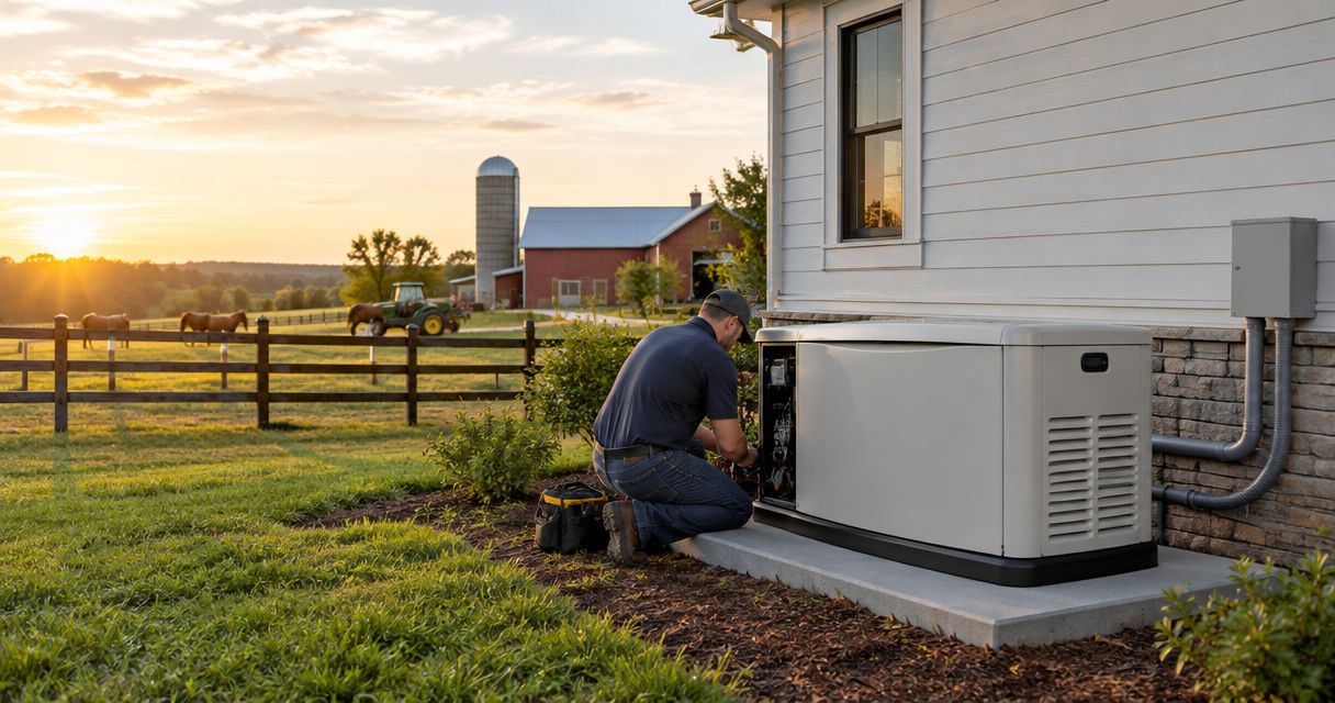 Whole house generator installation for NJ hobby farms