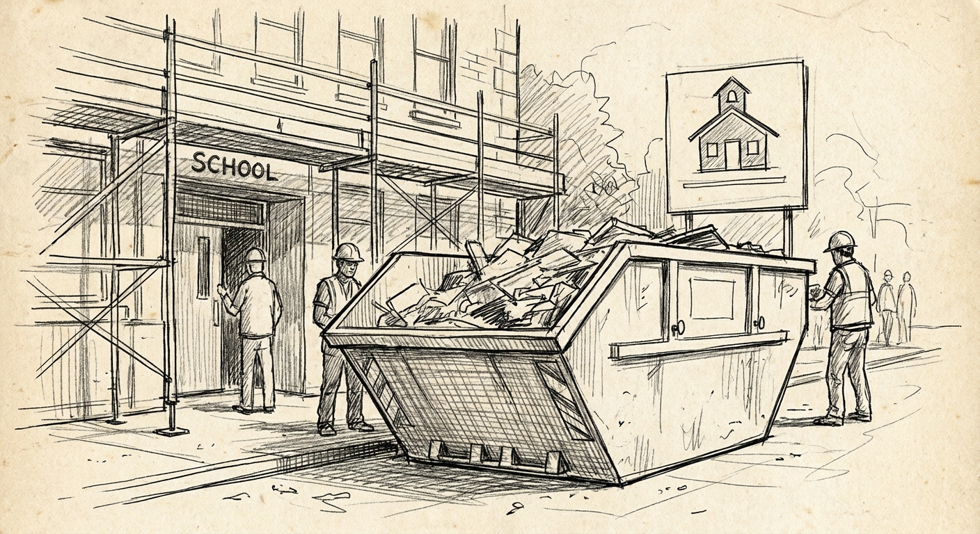 Dumpster rental for school and campus renovation projects