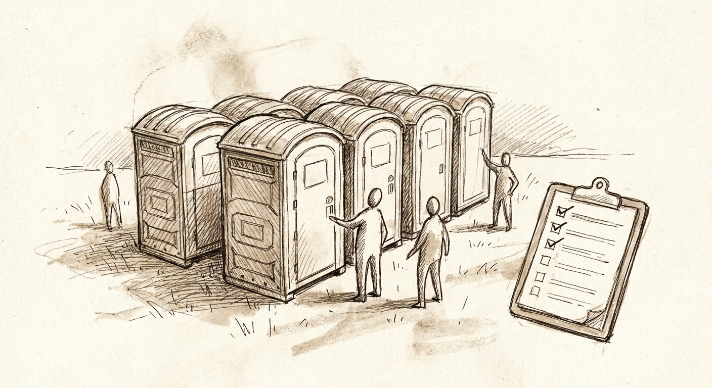 How to calculate portable toilets needed for an event