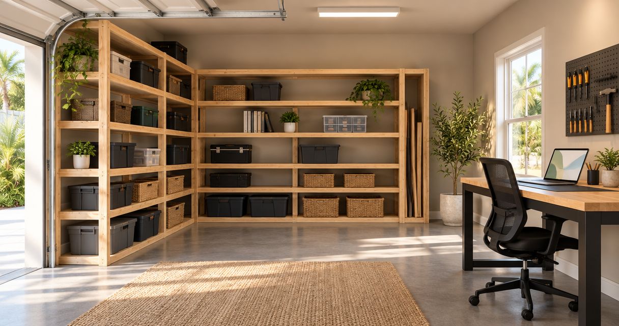 How do you plan shelving for a garage or home office in Orlando?