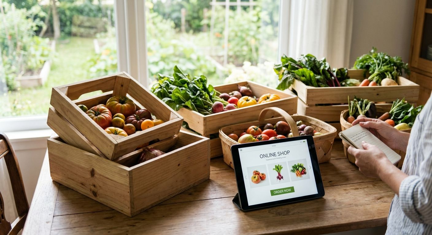 Online ordering platform for CSA boxes and farm stands