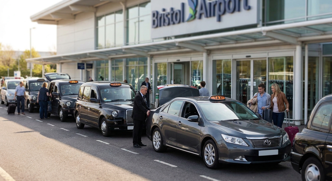 Bristol Airport taxi for return trips: arrivals and departures