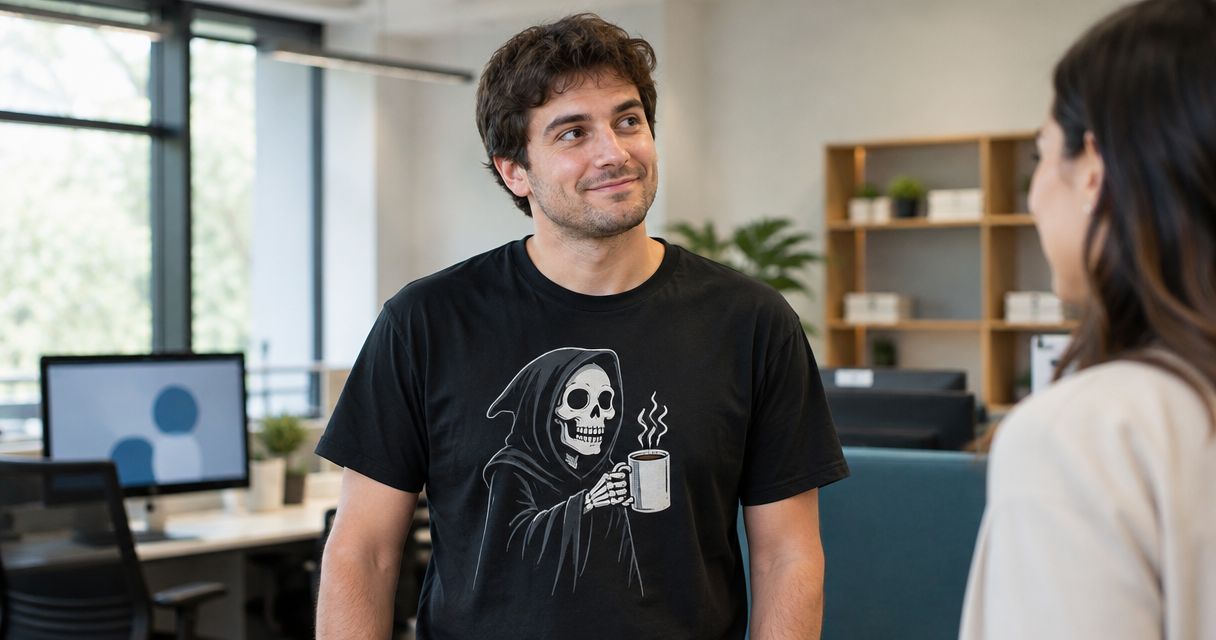 Can you wear dark humor shirts to work without getting in trouble?