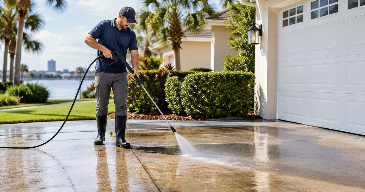 Driveway cleaning for Jacksonville properties with shared access
