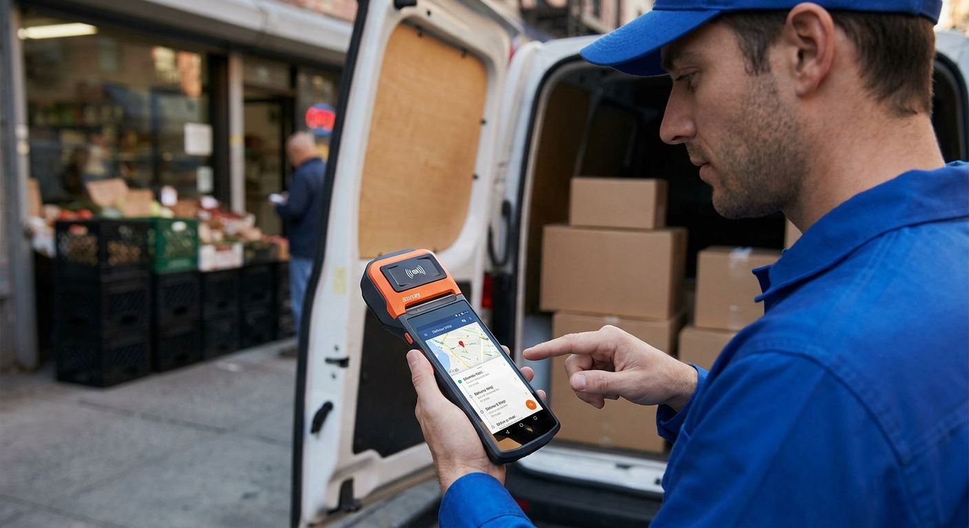 SUNMI handheld terminals for route sales and delivery