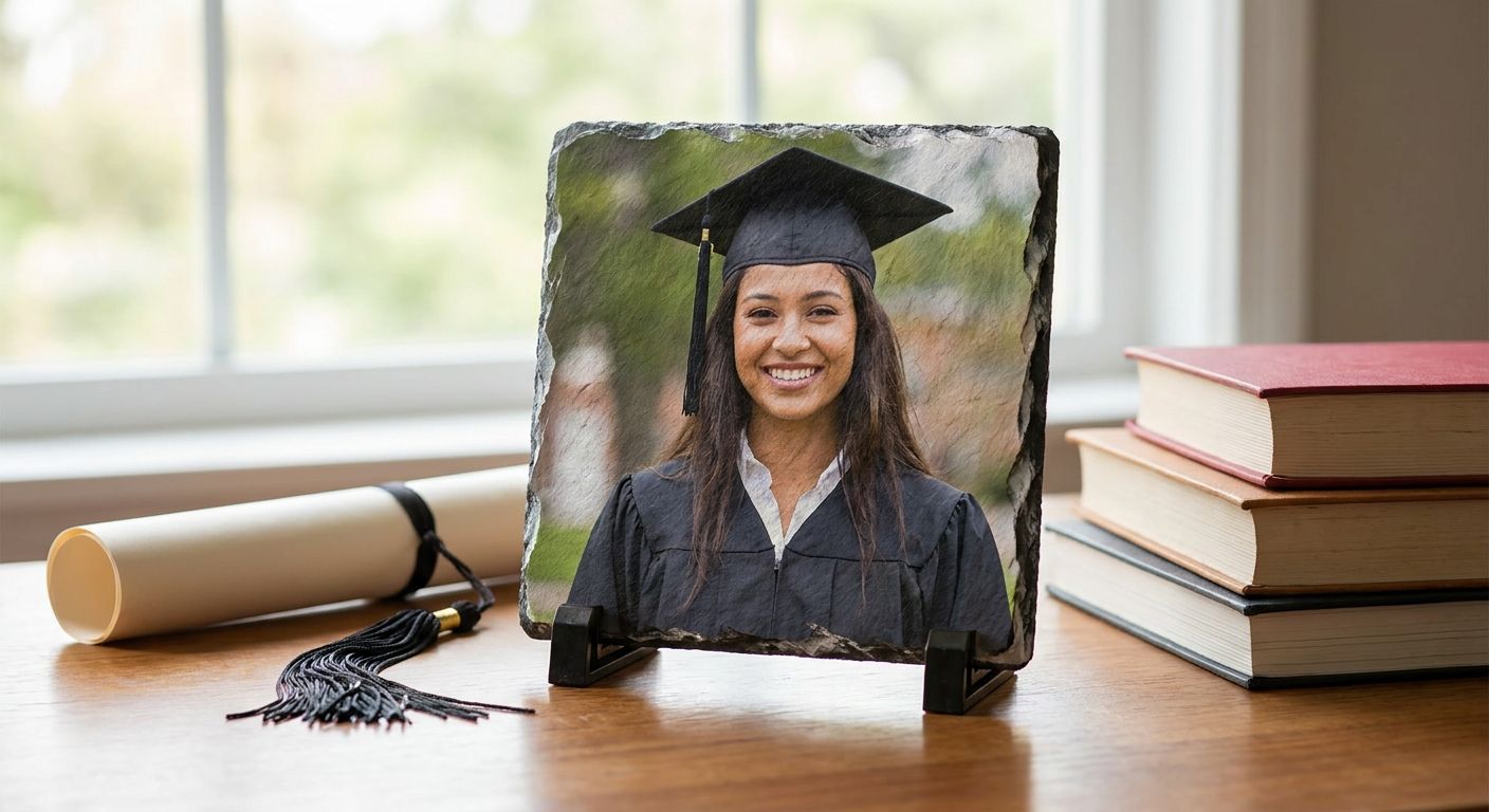 Slate photo keepsakes for graduation gifts