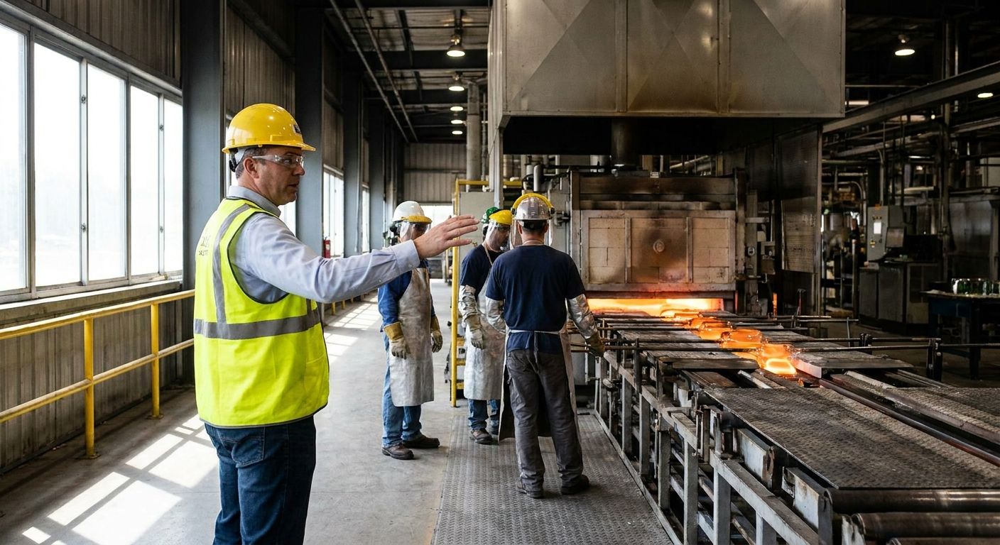 Safety staffing for glass manufacturing plants