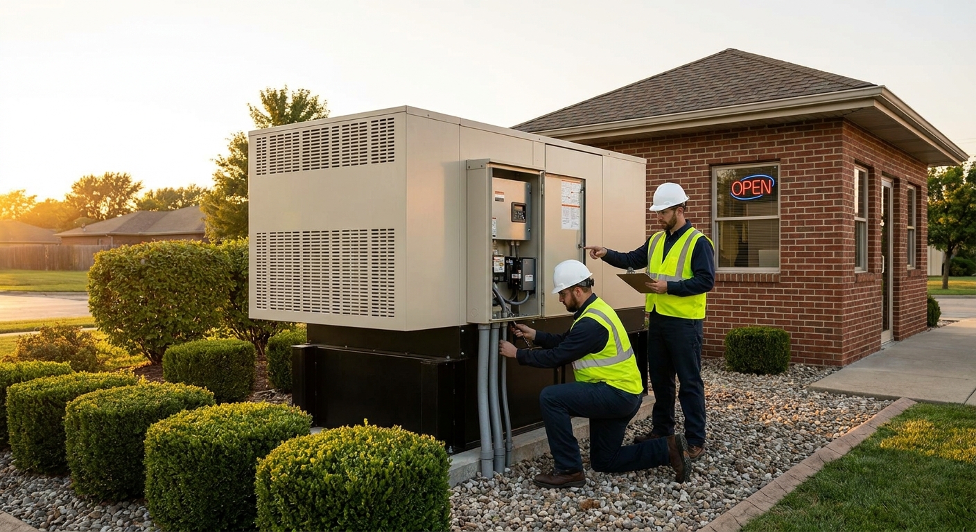 Commercial standby generator installation for small businesses