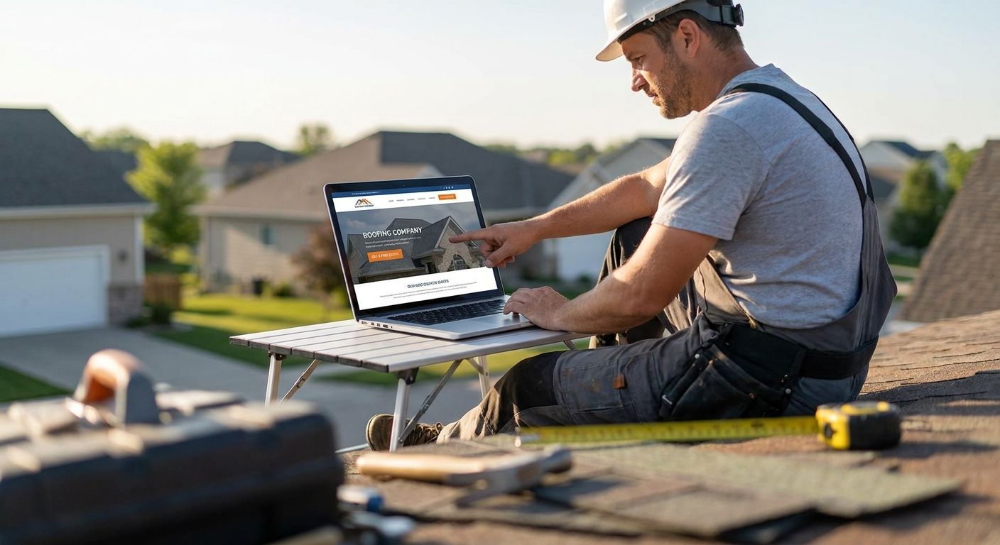 Website design for roofing companies that converts
