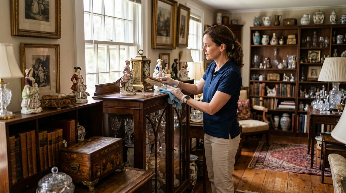 House cleaning for antique and collectible-filled homes