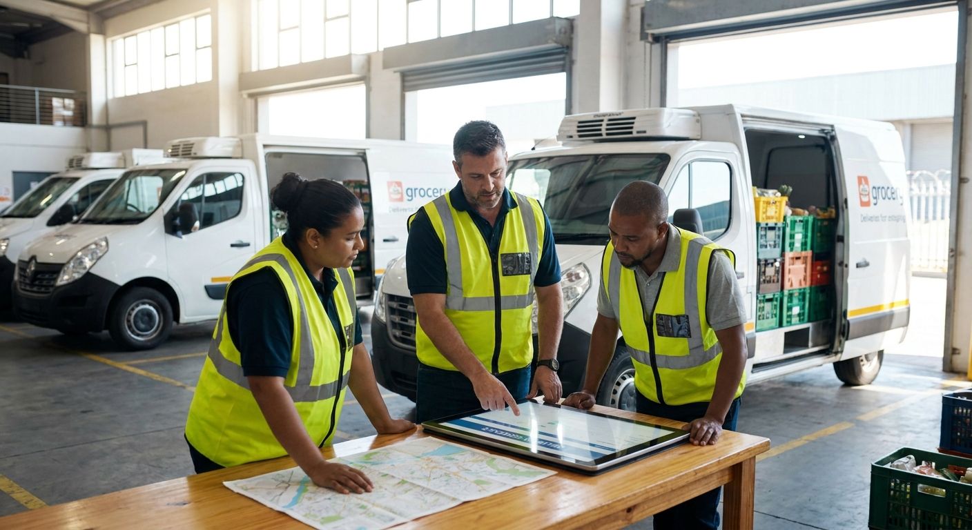 How to plan delivery staffing and vehicle needs for a grocery fleet