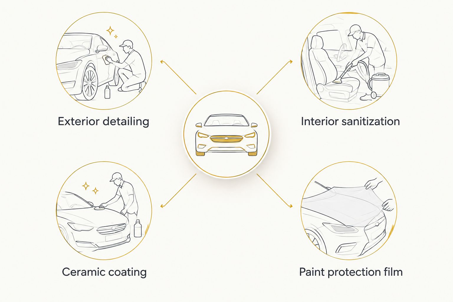 Next powered by EA Detailer Exterior and interior care compared with ceramic coating and paint protection film