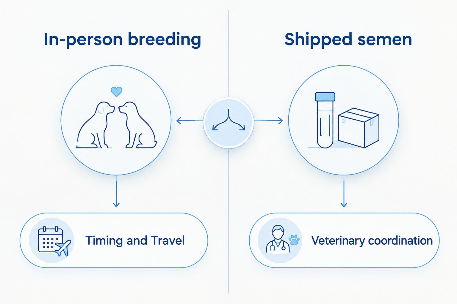 Comparison of planning tasks for in-person breeding and shipped semen