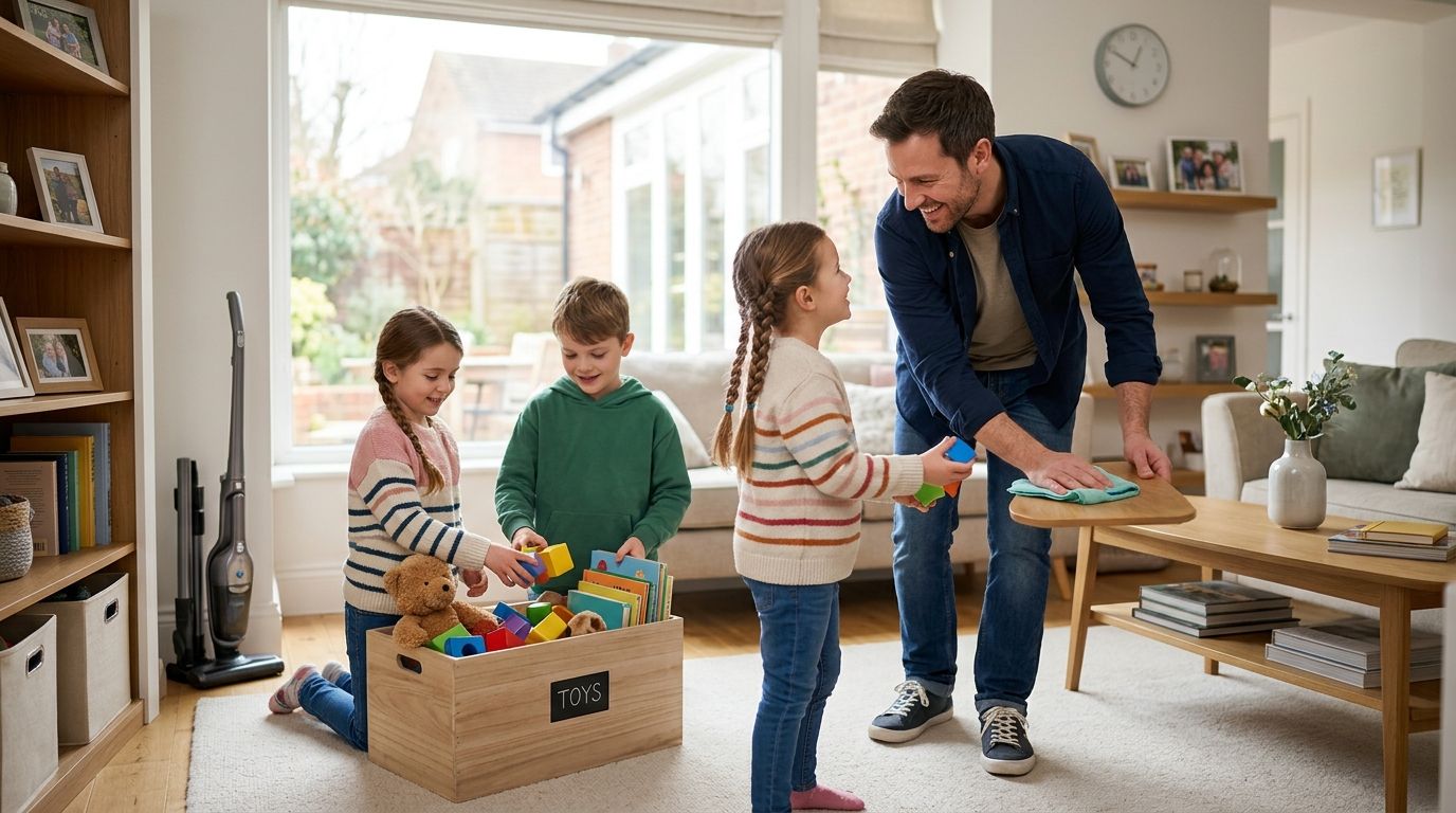 House cleaning for divorced co-parenting households