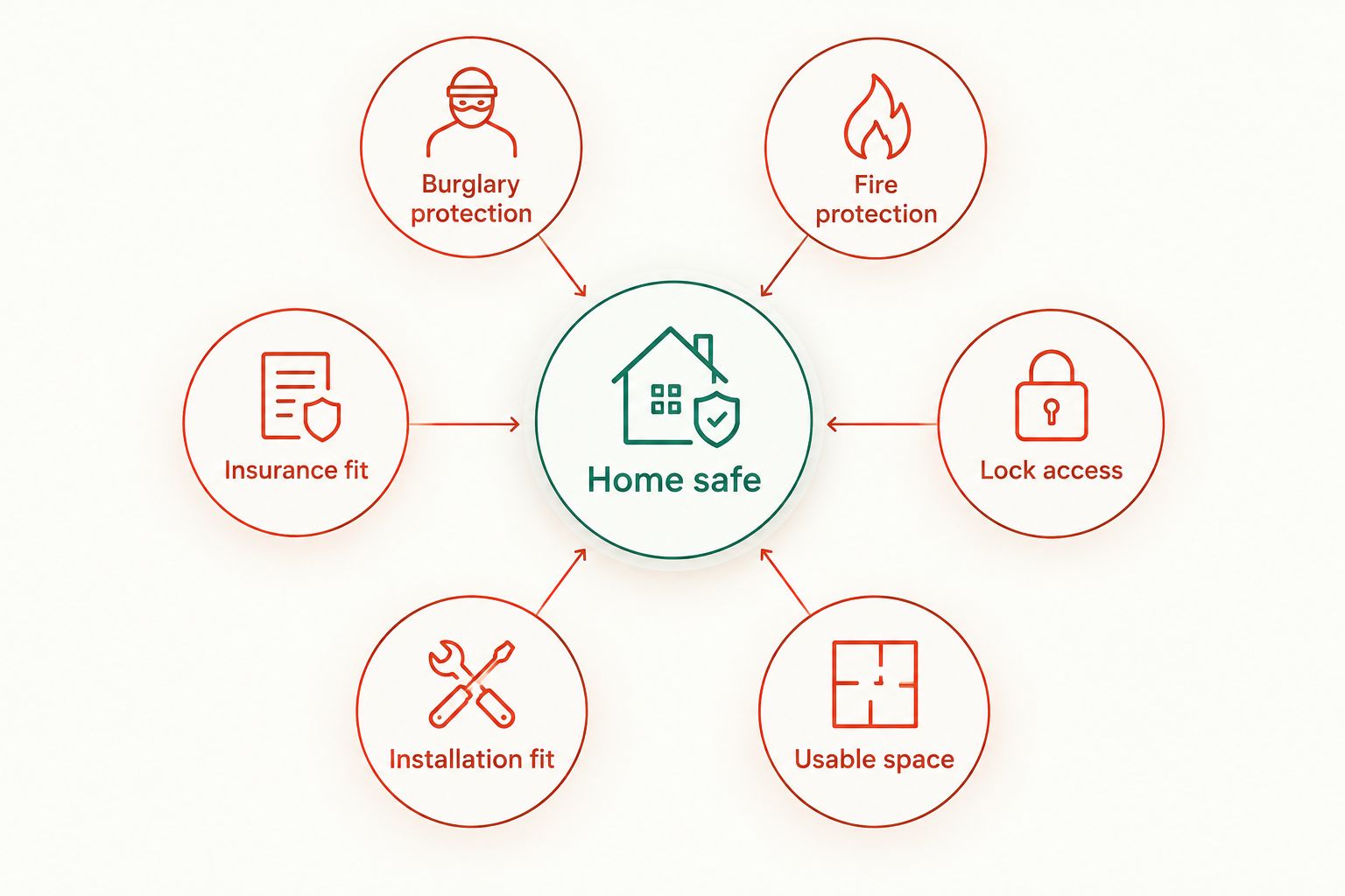 Six checks for choosing a home safe, from burglary protection to installation and insurance fit