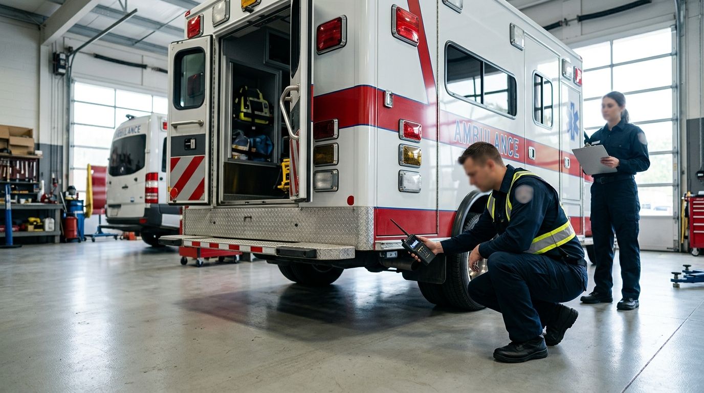 GPS tracker sweeps for medical transport and ambulance fleets