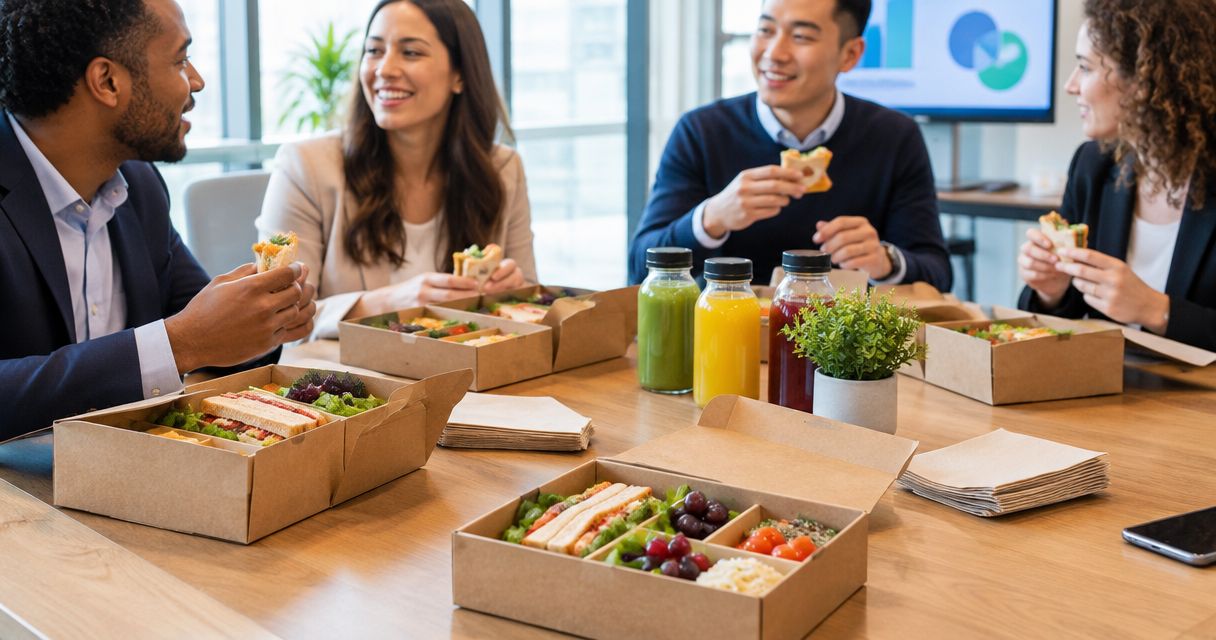 Best boxed lunch catering options for business meetings 2026