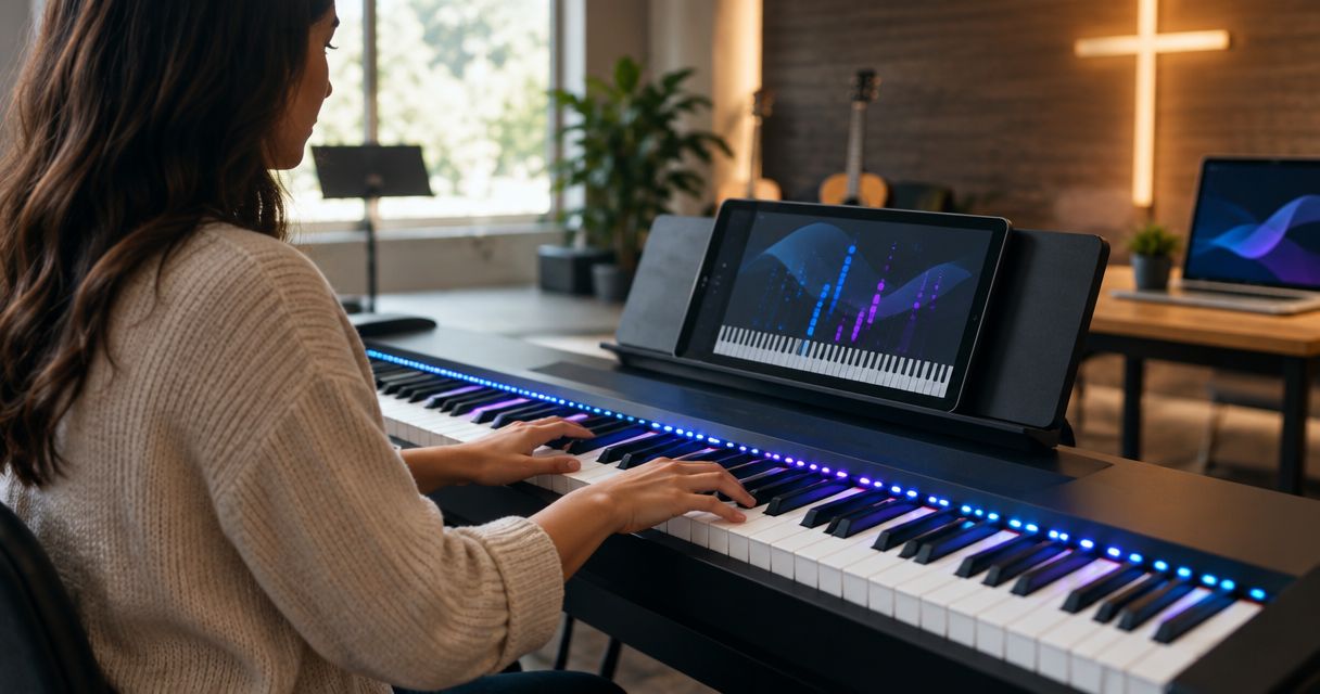 LED piano learning for worship pianists: complete 2026 guide