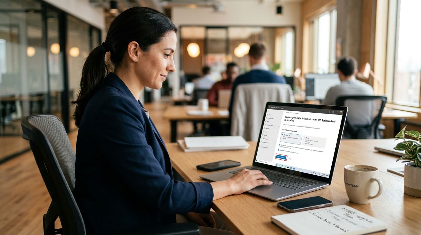How to upgrade from Microsoft 365 Business Basic to Standard