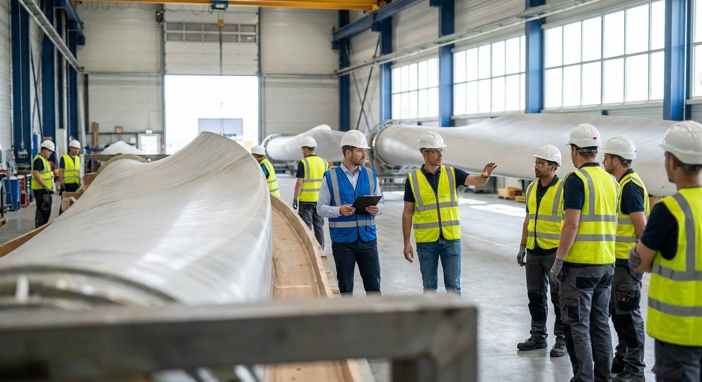 Safety staffing for wind turbine blade manufacturing plants