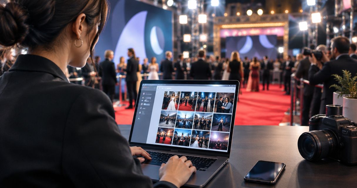 AI photo gallery software for film festival and premiere events