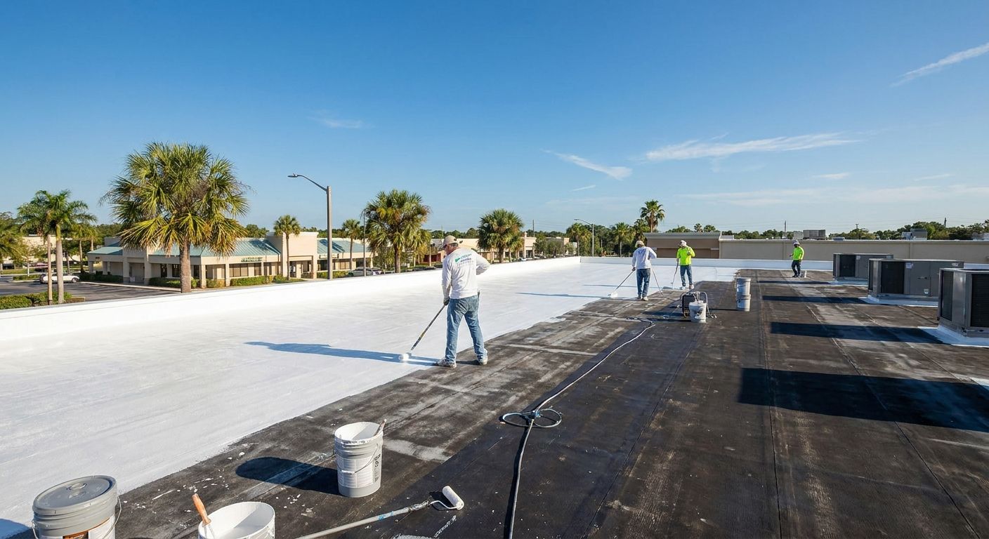 Roof coatings for commercial flat roofs in Florida