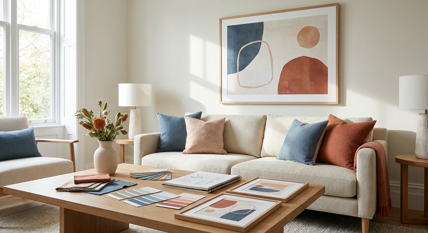 How to match wall art to your room's color palette