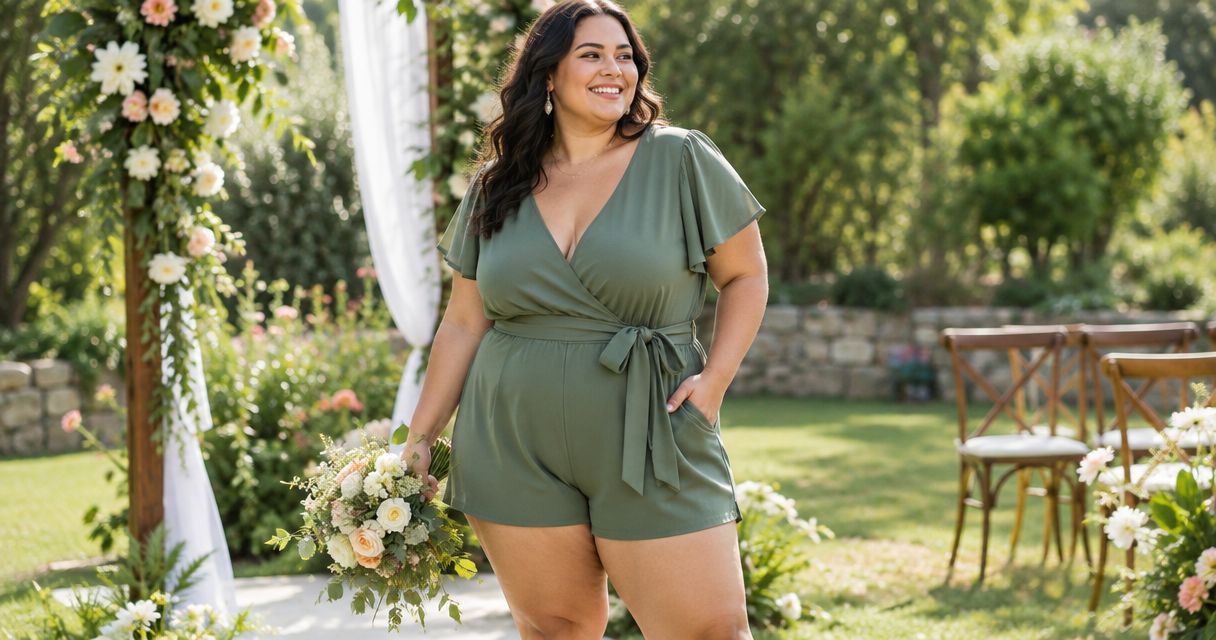 Plus Size Rompers for Garden Weddings: Styling Guide