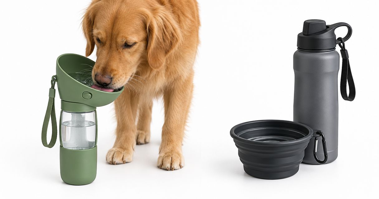 Dog water bottle with bowl: built-in or separate?