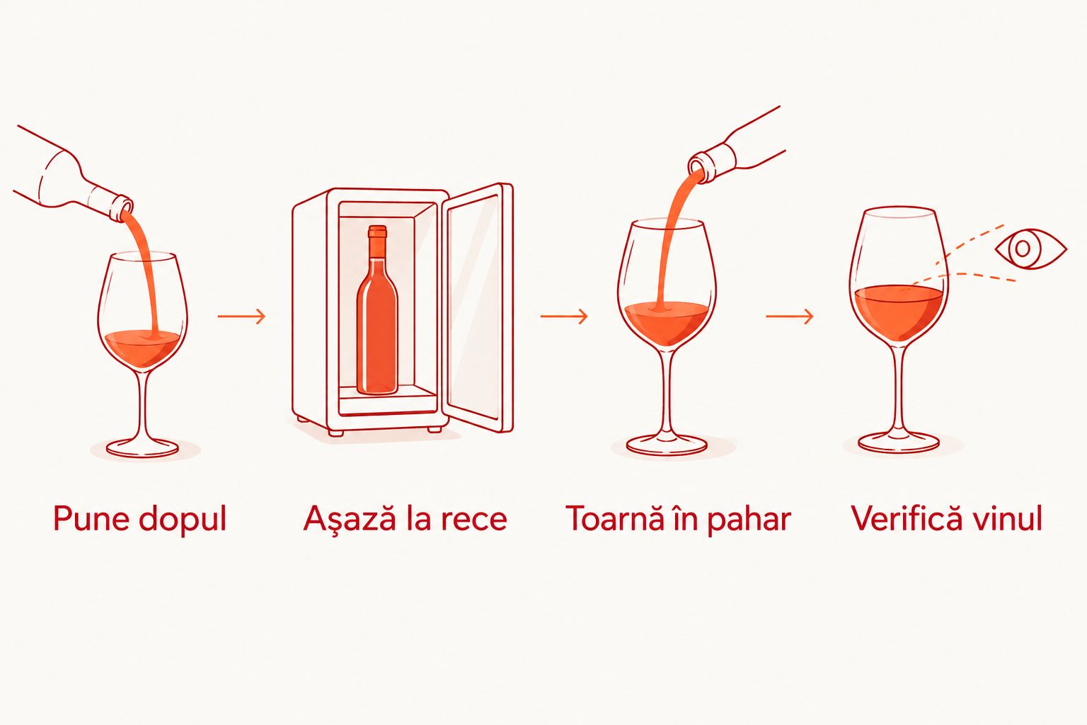 Pașii pentru păstrarea și verificarea vinului după deschidere