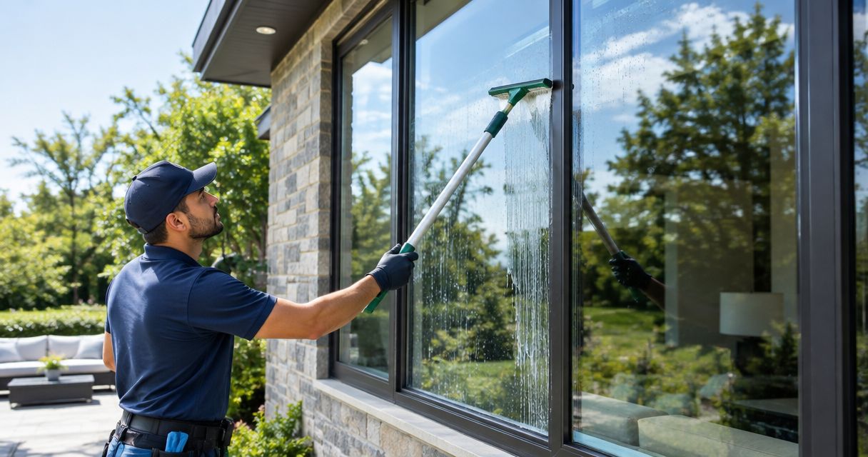 Can a cleaning service handle exterior windows and patios?