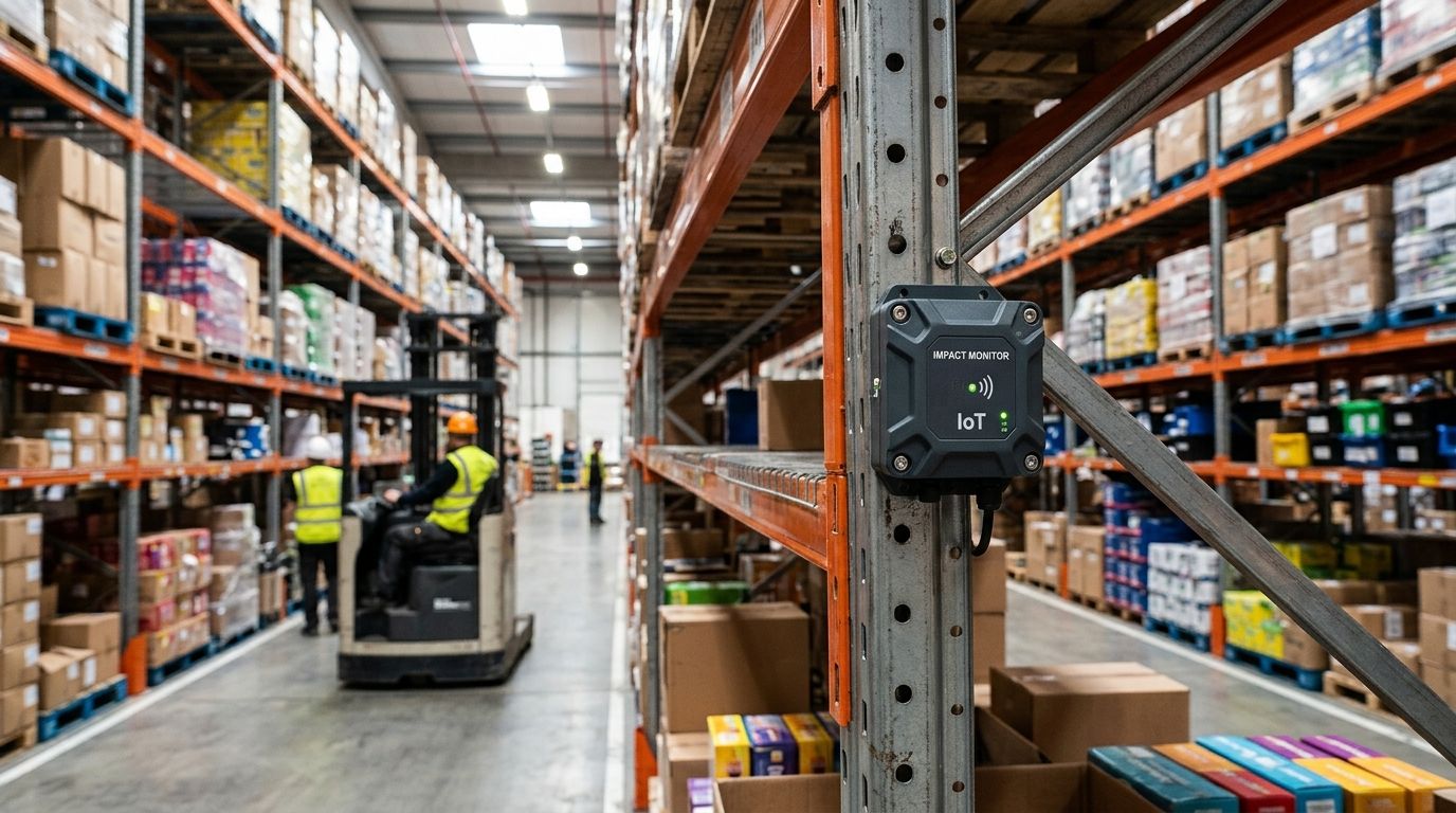 Best IoT impact sensors for warehouse racking damage detection