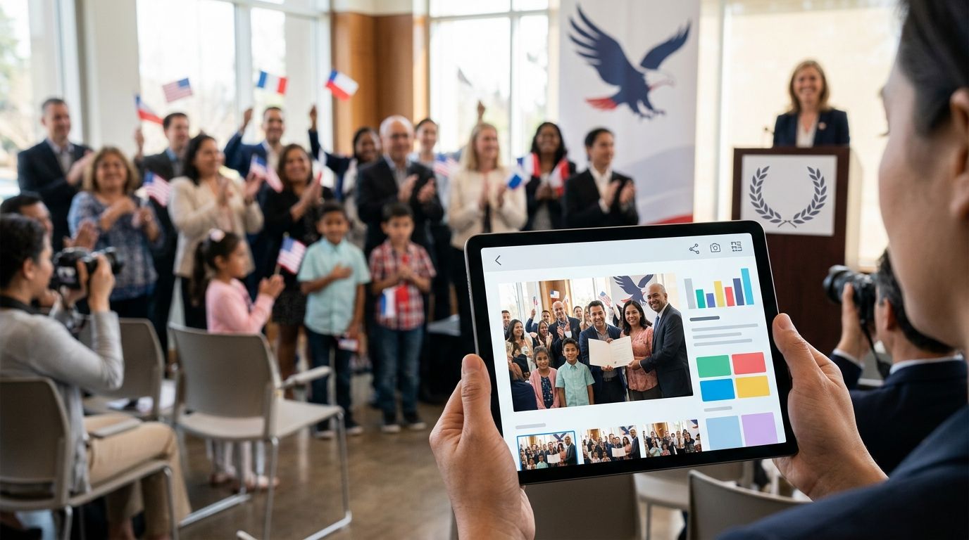 AI photo gallery software for naturalization ceremonies