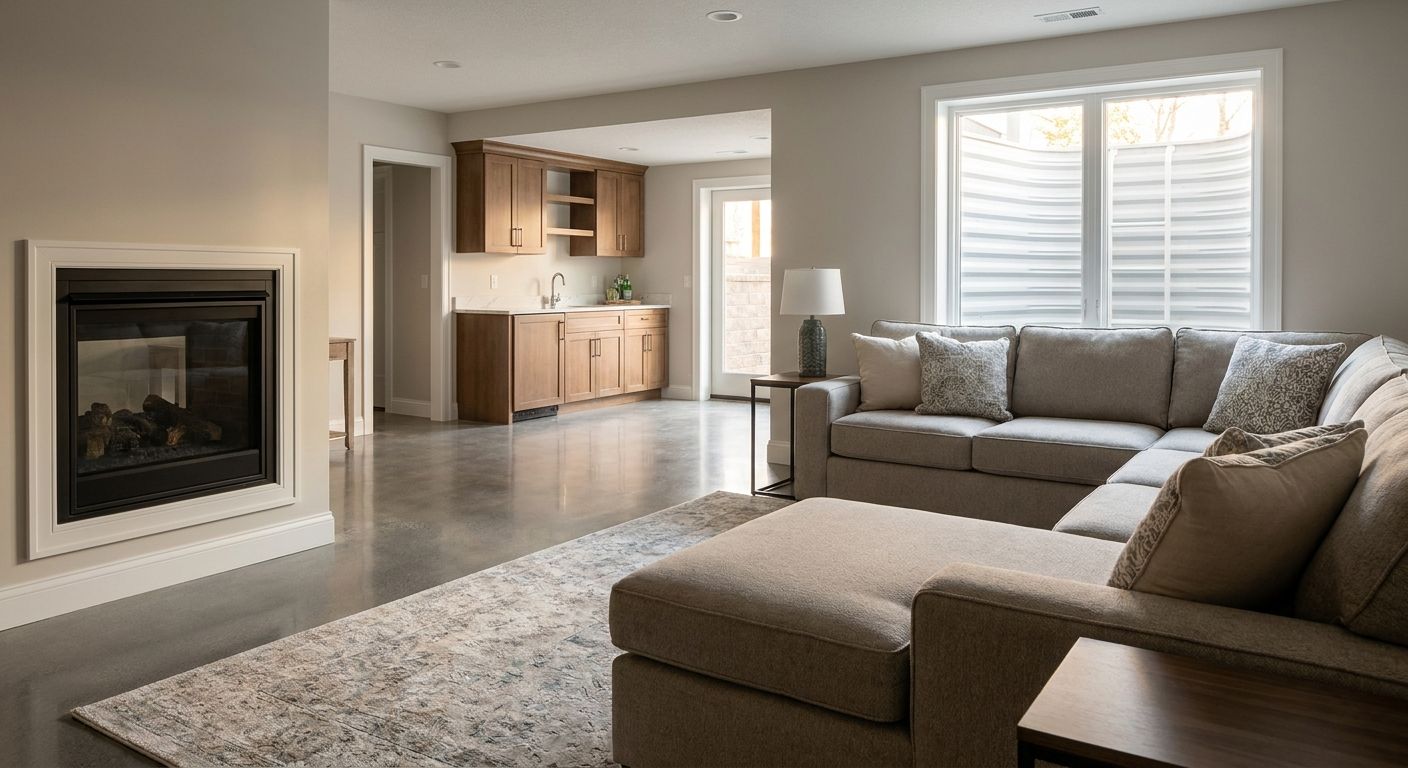 Basement remodeling in West Des Moines