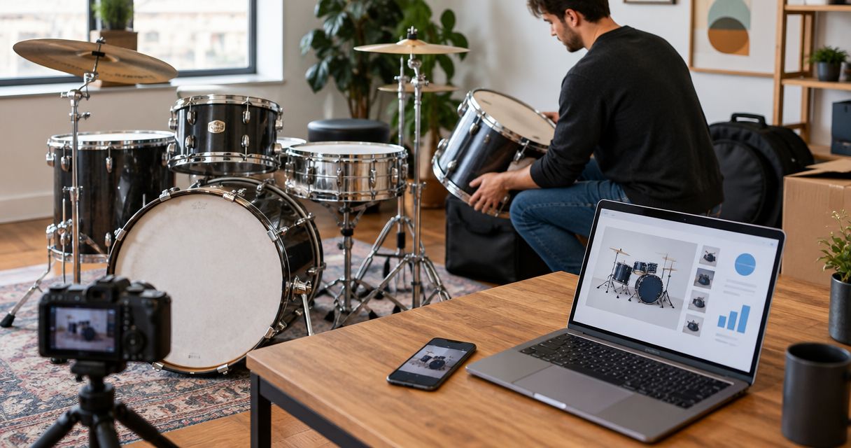 Turning a used drum kit into cash: 2026 listing workflow