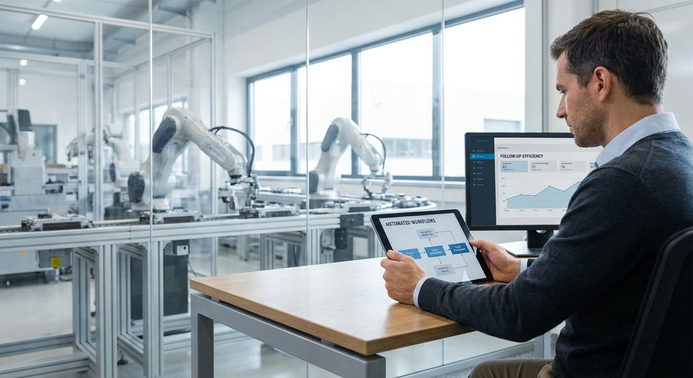 Sales follow-up automation for manufacturers