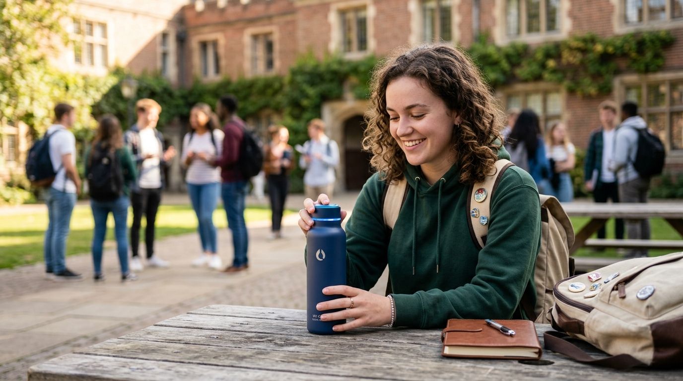 UV-C water bottle for school and university