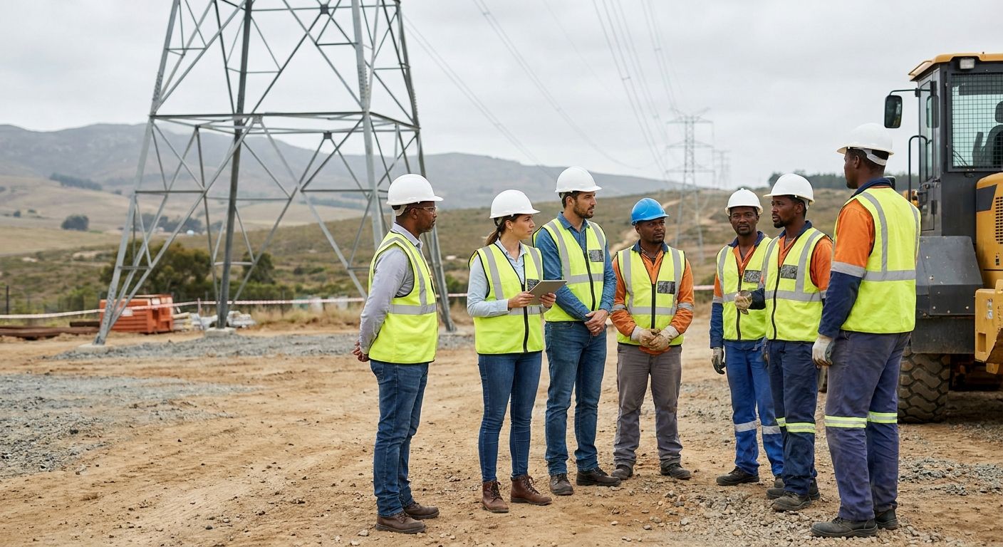Safety staffing for utility transmission line construction
