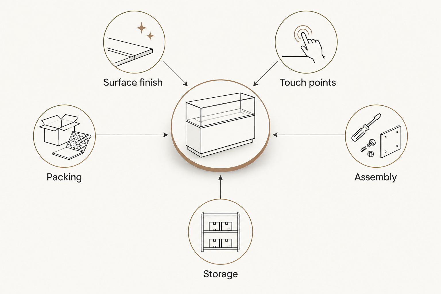 Five material-planning considerations connected to a trade show display