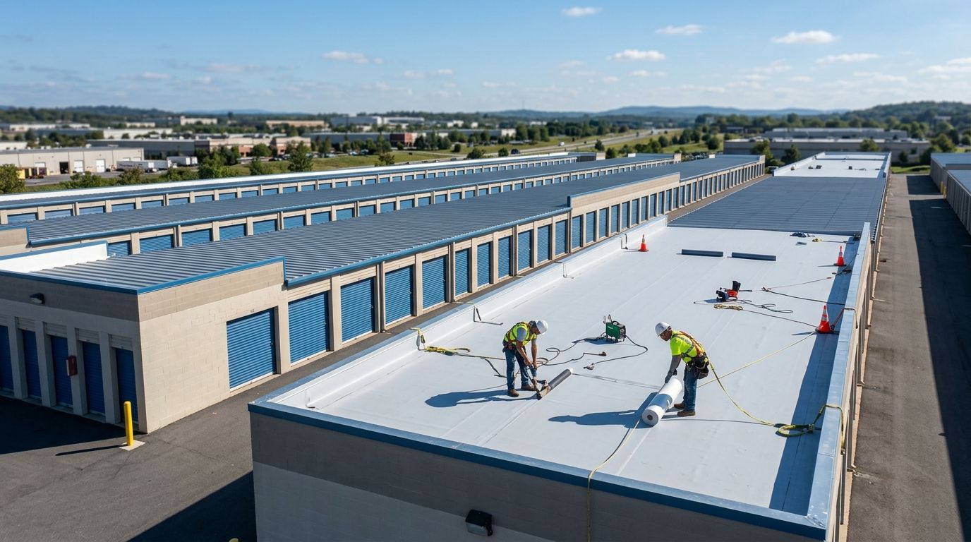 Commercial roofing for self-storage facilities