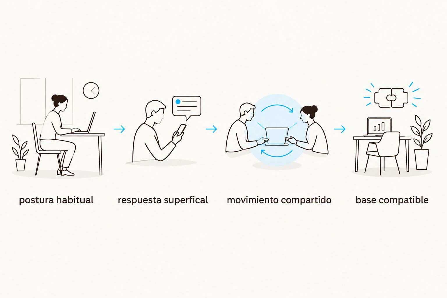 secuencia para elegir un colchón según postura, respuesta superficial, movimiento compartido y base compatible