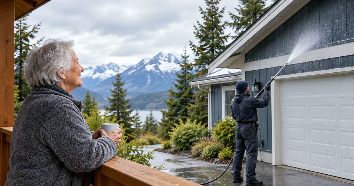 Exterior cleaning for Alaska seniors aging in place