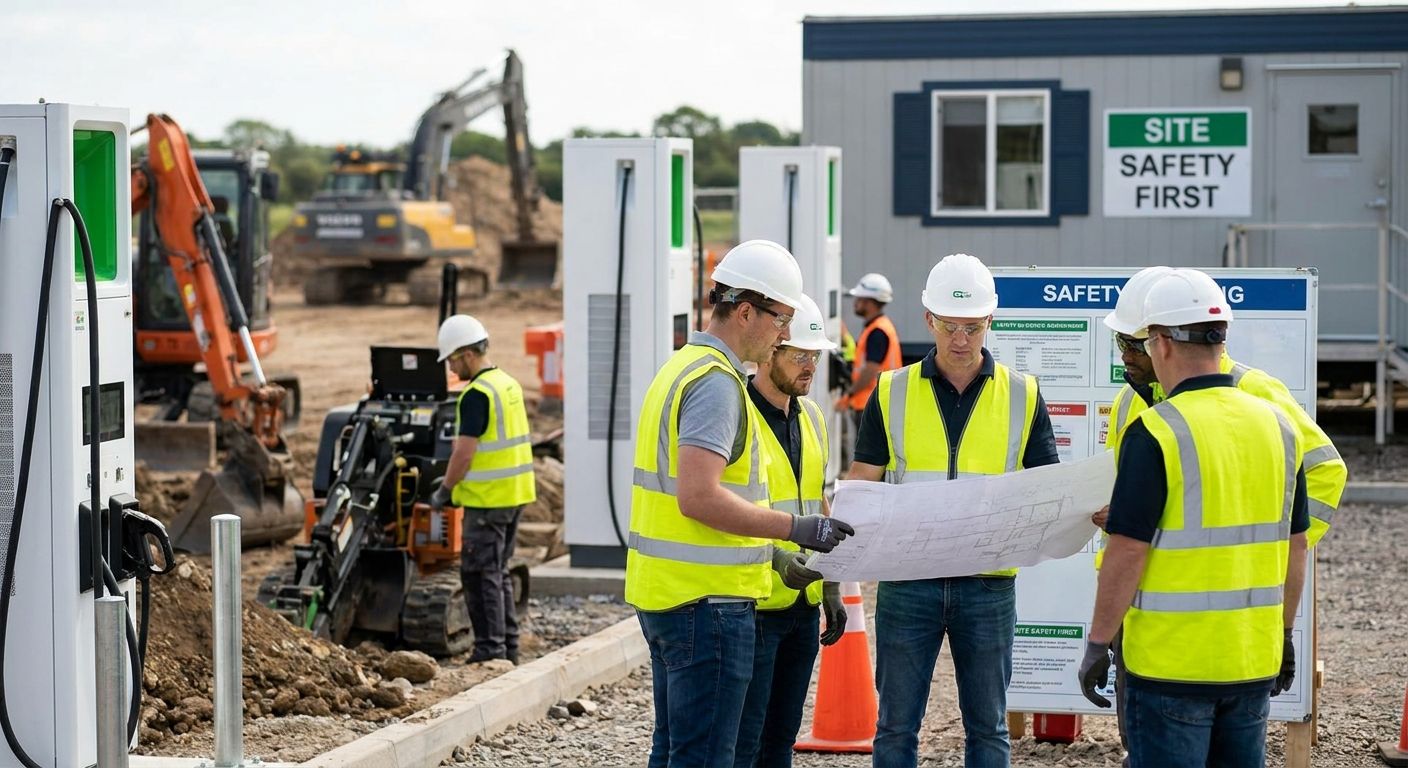 Safety staffing for EV charging infrastructure buildouts