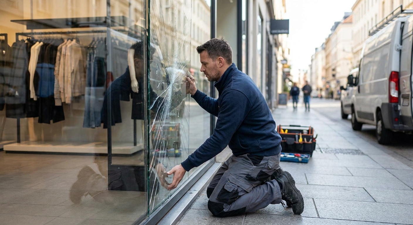 Storefront glass repair for retail businesses