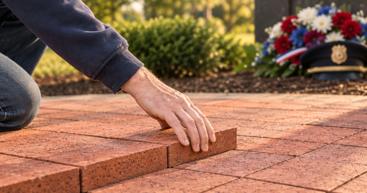 Memorial bricks for first responders: coordinating family consent