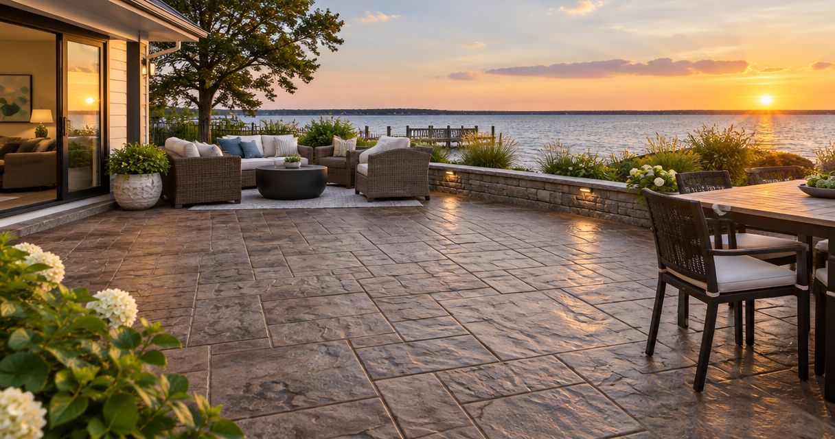 Best stamped concrete patterns for Hampton Roads patios in 2026