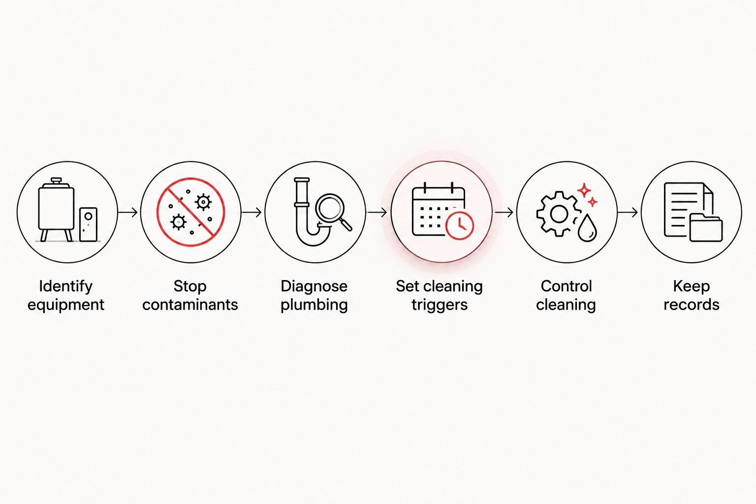 Six steps for identifying, maintaining, and documenting an auto shop wastewater separator.