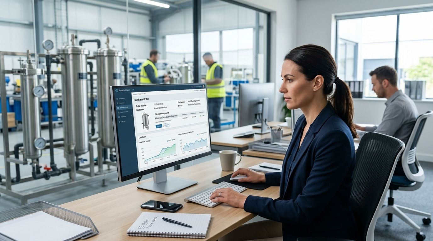 Order entry automation for filtration equipment makers