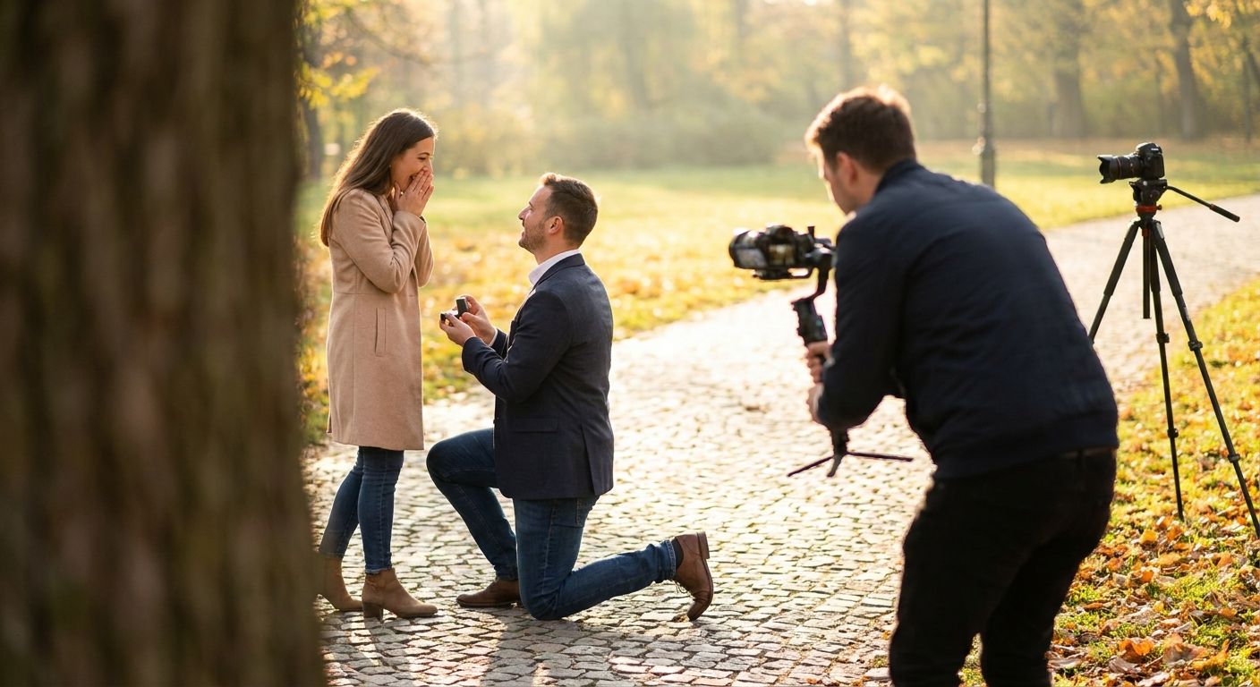 Engagement videography for surprise proposal capture